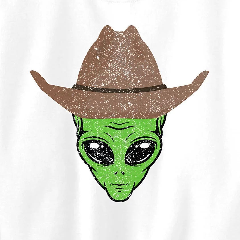 Alien Cowboy Hat Funny Halloween Gift For Outer Space Lover Kids Sweatshirt