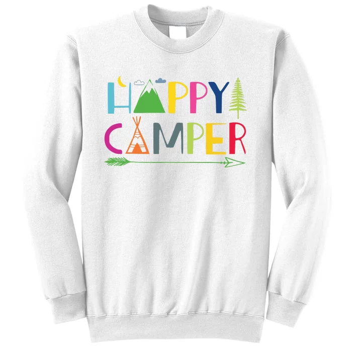 Arrow Camper Happy Summer Camp Camping Gift Women Sweatshirt