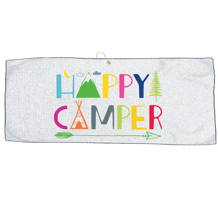 Arrow Camper Happy Summer Camp Camping Gift Women Large Microfiber Waffle Golf Towel