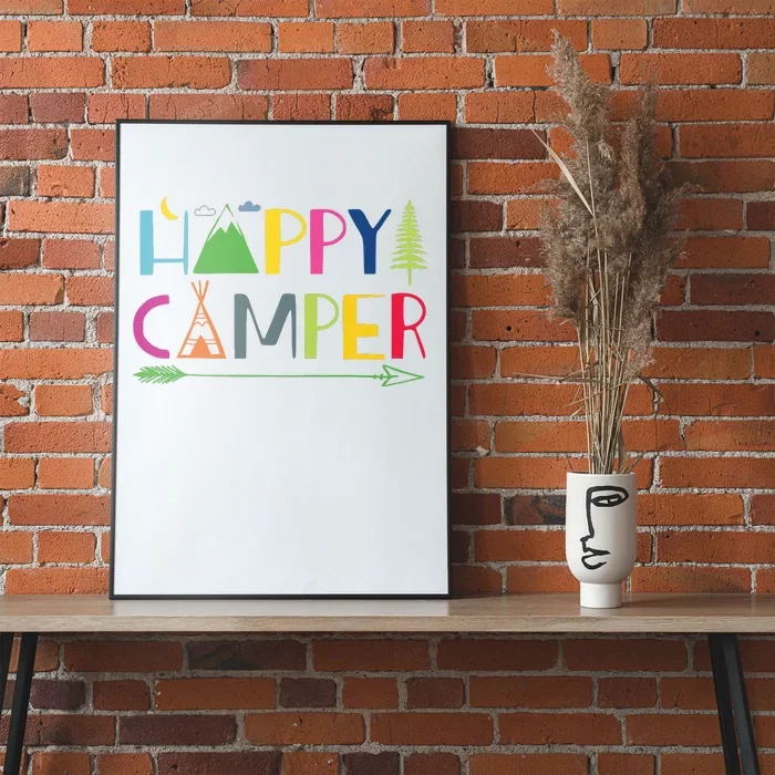 Arrow Camper Happy Summer Camp Camping Gift Women Poster