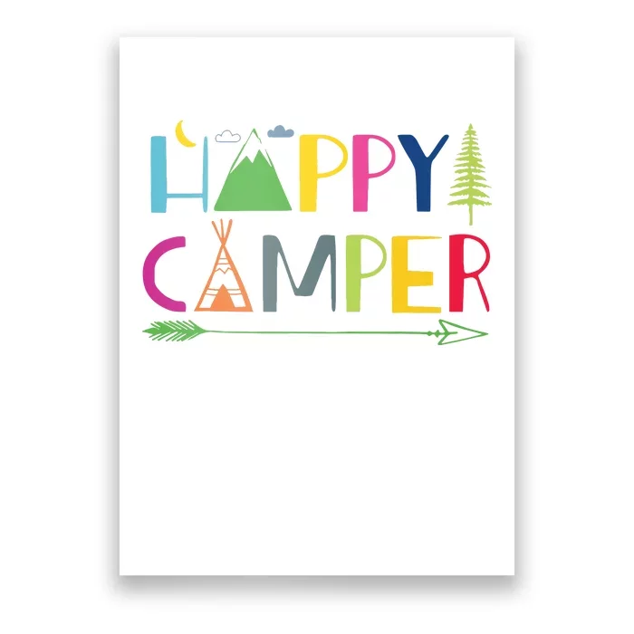 Arrow Camper Happy Summer Camp Camping Gift Women Poster