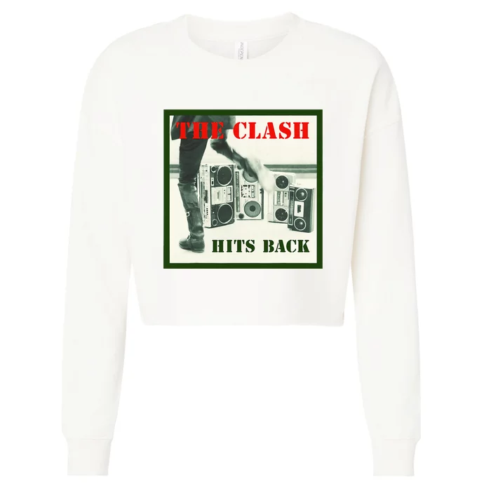 Album Cover Hits Back Cropped Pullover Crew