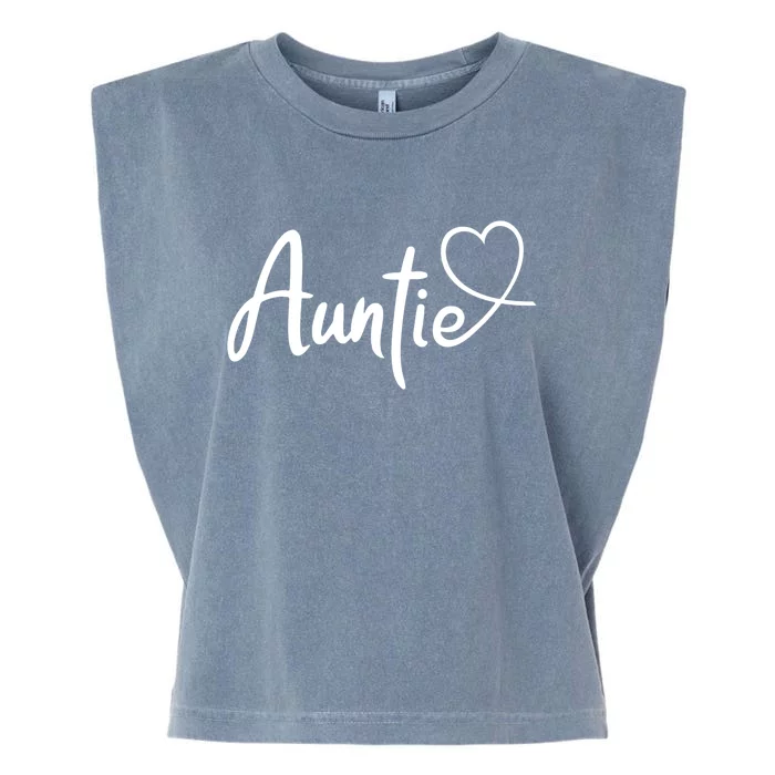 Auntie Cute Heart Logo Garment-Dyed Women's Muscle Tee