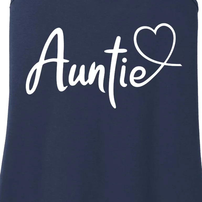 Auntie Cute Heart Logo Ladies Essential Tank