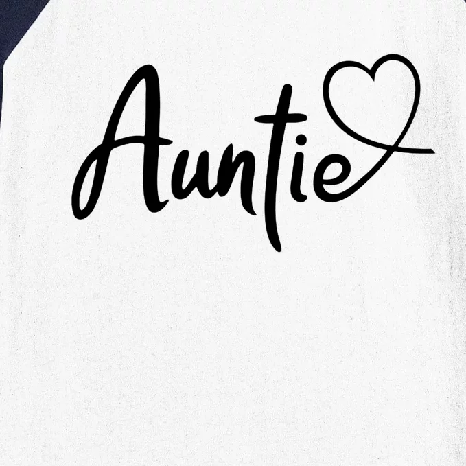 Auntie Cute Heart Logo Baseball Sleeve Shirt