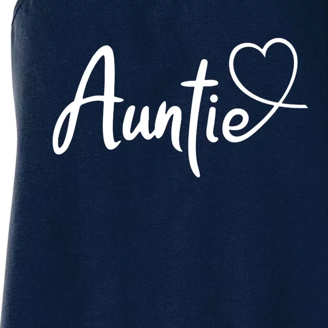 Auntie Cute Heart Logo Women's Racerback Tank