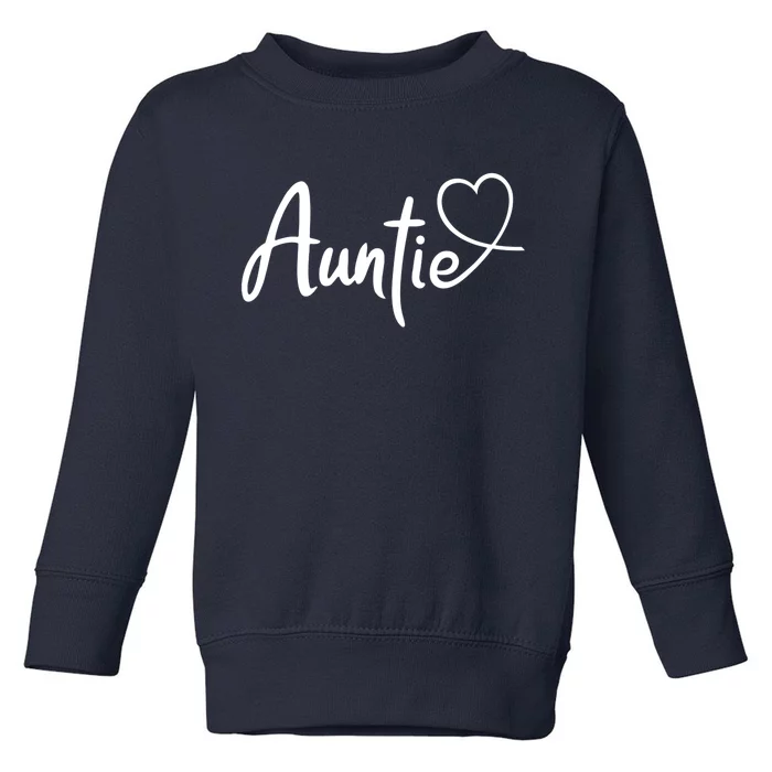 Auntie Cute Heart Logo Toddler Sweatshirt