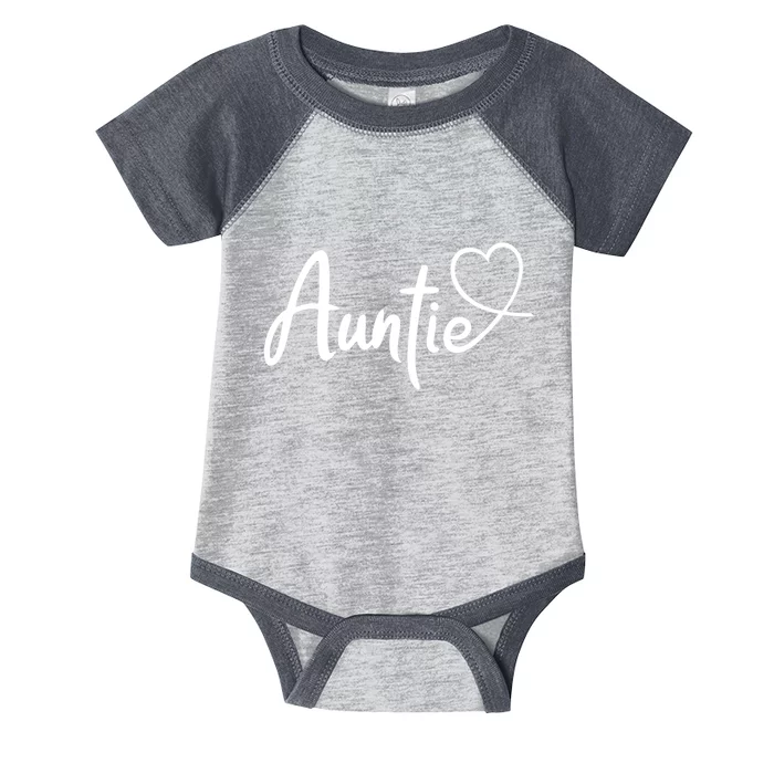 Auntie Cute Heart Logo Infant Baby Jersey Bodysuit