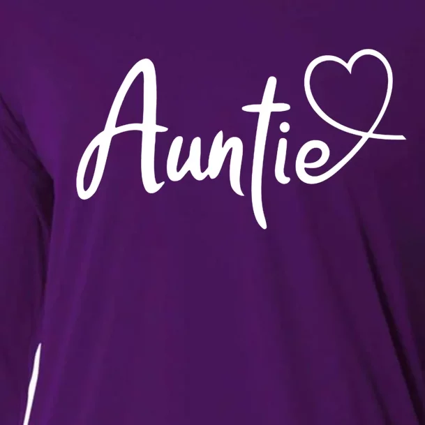 Auntie Cute Heart Logo Cooling Performance Long Sleeve Crew