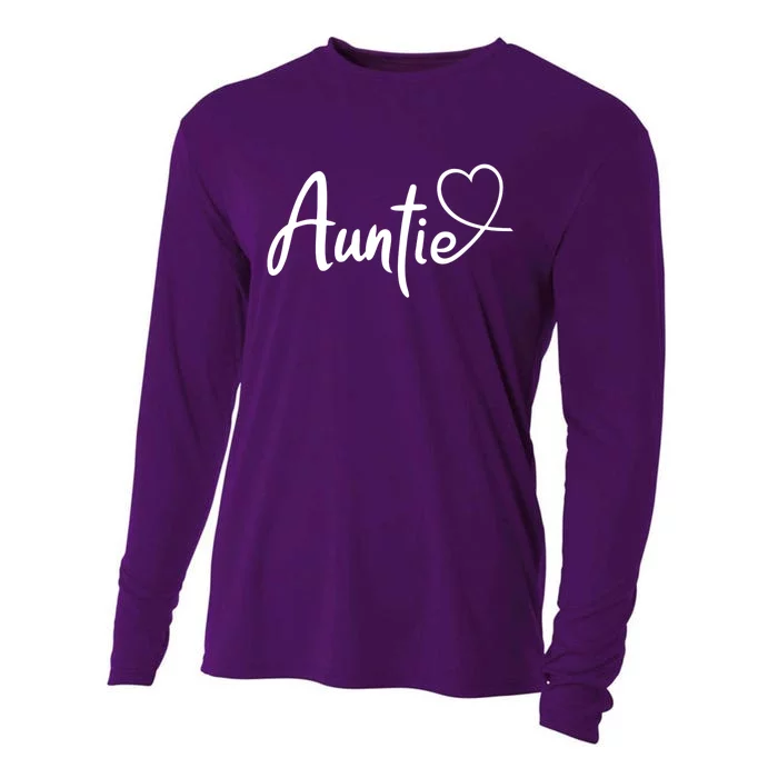 Auntie Cute Heart Logo Cooling Performance Long Sleeve Crew