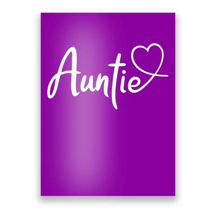 Auntie Cute Heart Logo Poster