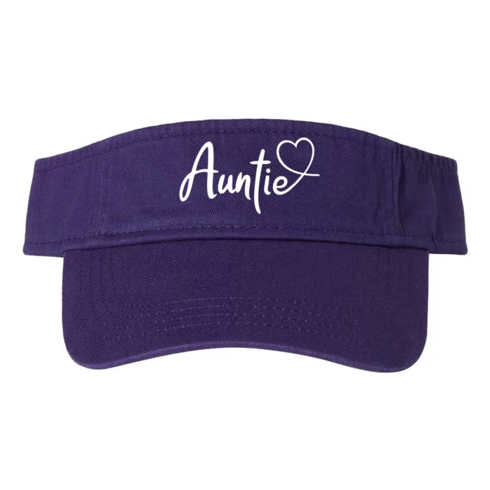 Auntie Cute Heart Logo Valucap Bio-Washed Visor