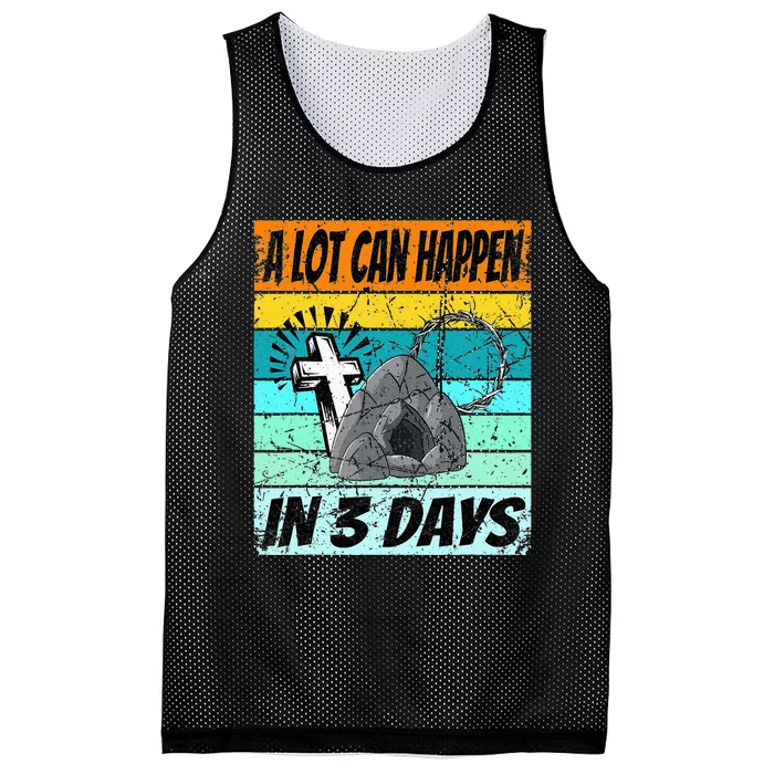 Alot Can Happen In 3 Days Christian Bible Easter Day Mesh Reversible Basketball Jersey Tank