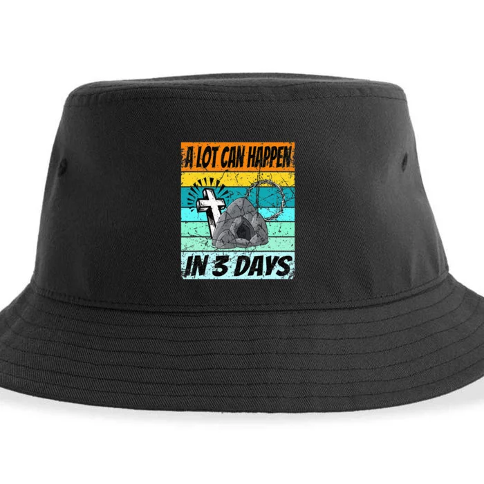 Alot Can Happen In 3 Days Christian Bible Easter Day Sustainable Bucket Hat