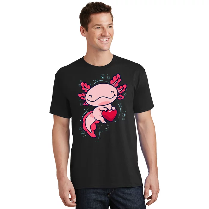 Axolotl Cute Heart T-Shirt