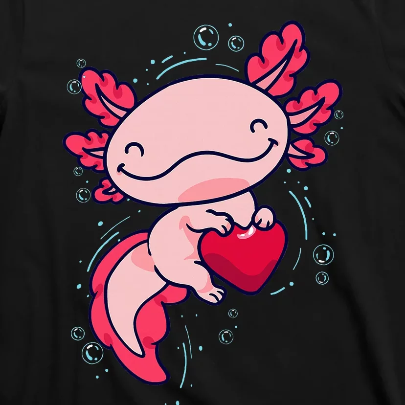 Axolotl Cute Heart T-Shirt