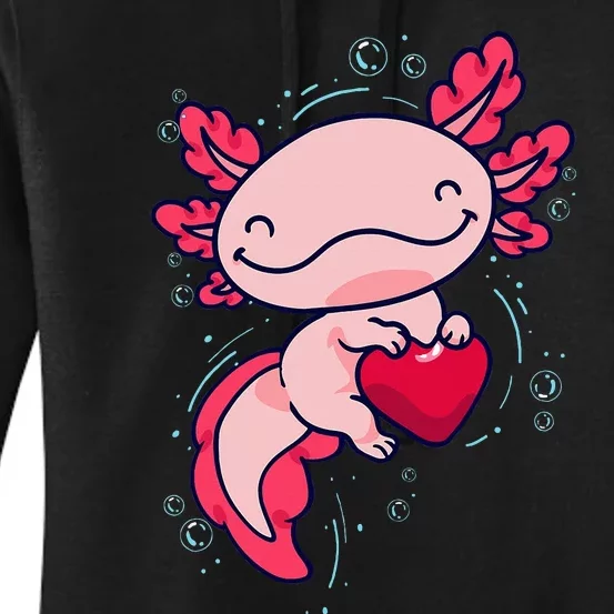 Axolotl Cute Heart Women's Pullover Hoodie