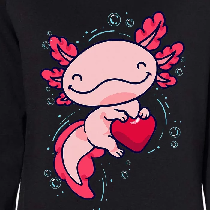 Axolotl Cute Heart Womens California Wash Sweatshirt