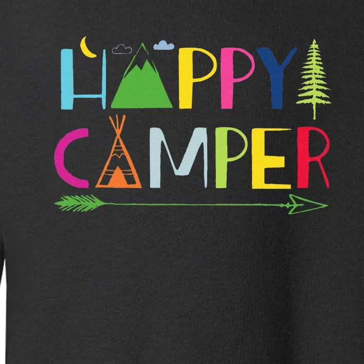 Arrow Camper Happy Summer Camp Camping Gift Men Women Kids Toddler Sweatshirt