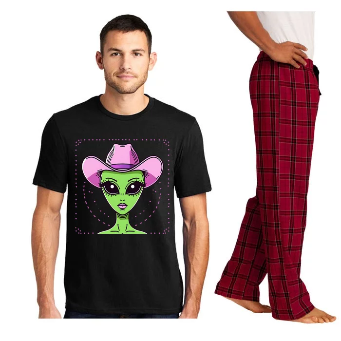 Alien Cowgirl Howdy Western Space Lover Yeehaw Texas Women Pajama Set