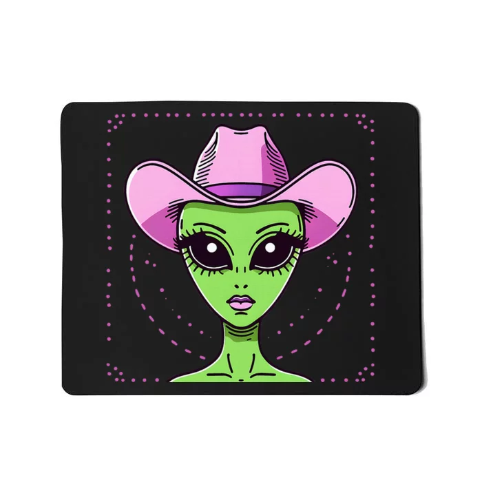 Alien Cowgirl Howdy Western Space Lover Yeehaw Texas Women Mousepad