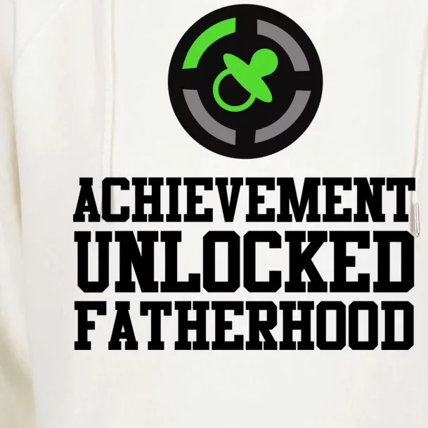 Achievement Unlocked Fatherhood Womens Funnel Neck Pullover Hood