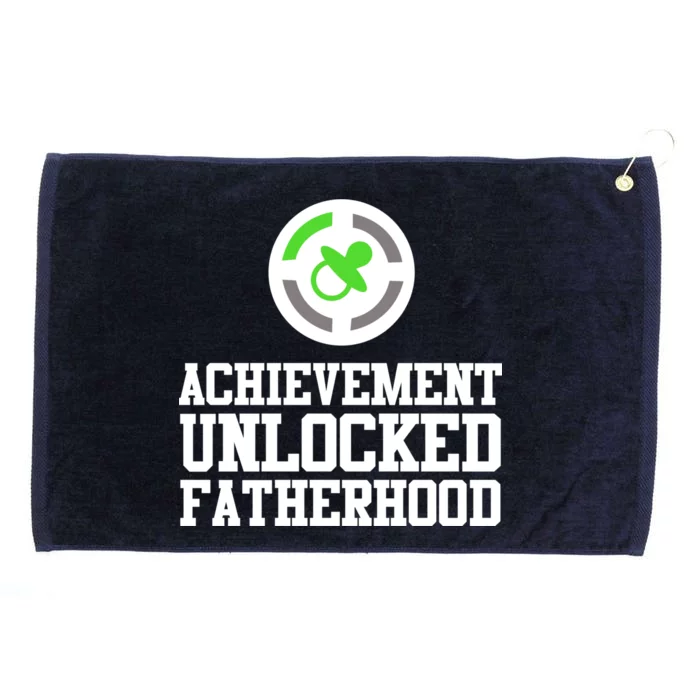 Achievement Unlocked Fatherhood Grommeted Golf Towel