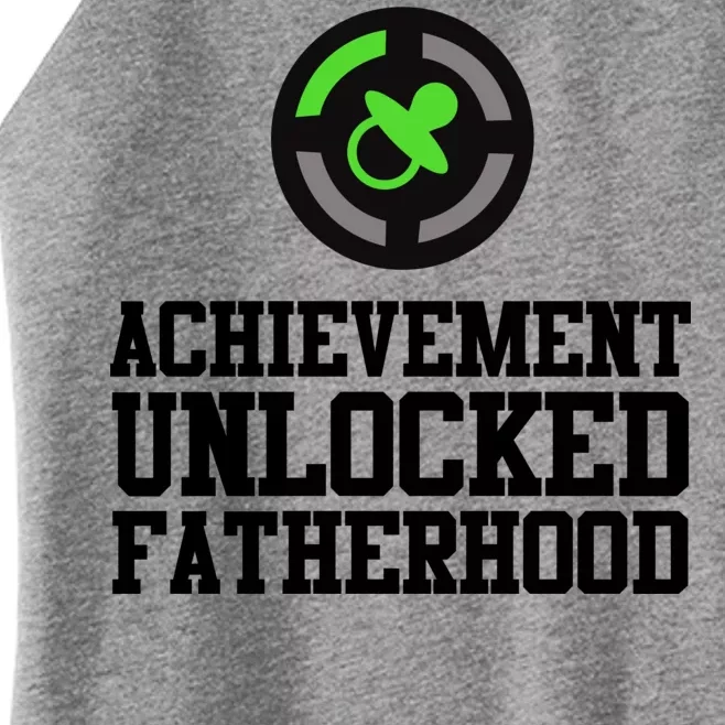 Achievement Unlocked Fatherhood Women’s Perfect Tri Rocker Tank