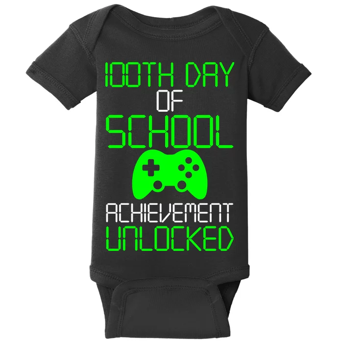 Achievement Unlocked Funny 100th Day Of School Baby Bodysuit