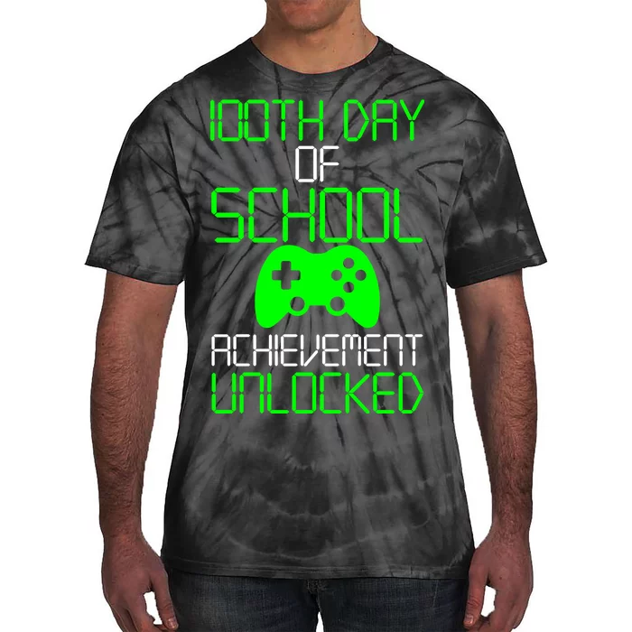 Achievement Unlocked Funny 100th Day Of School Tie-Dye T-Shirt