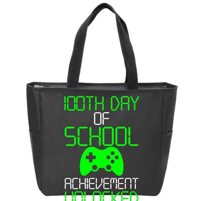 Achievement Unlocked Funny 100th Day Of School Zip Tote Bag