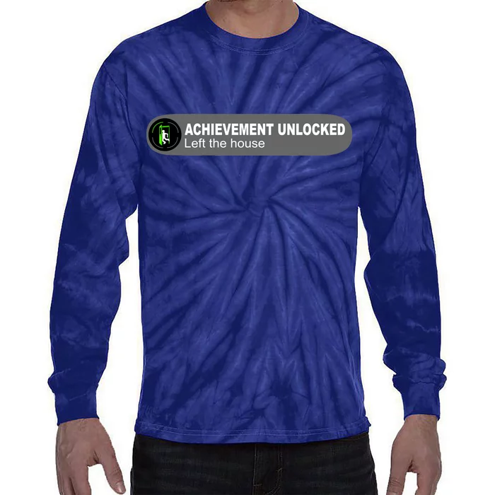 Achievement Unlocked Left The House Tie-Dye Long Sleeve Shirt