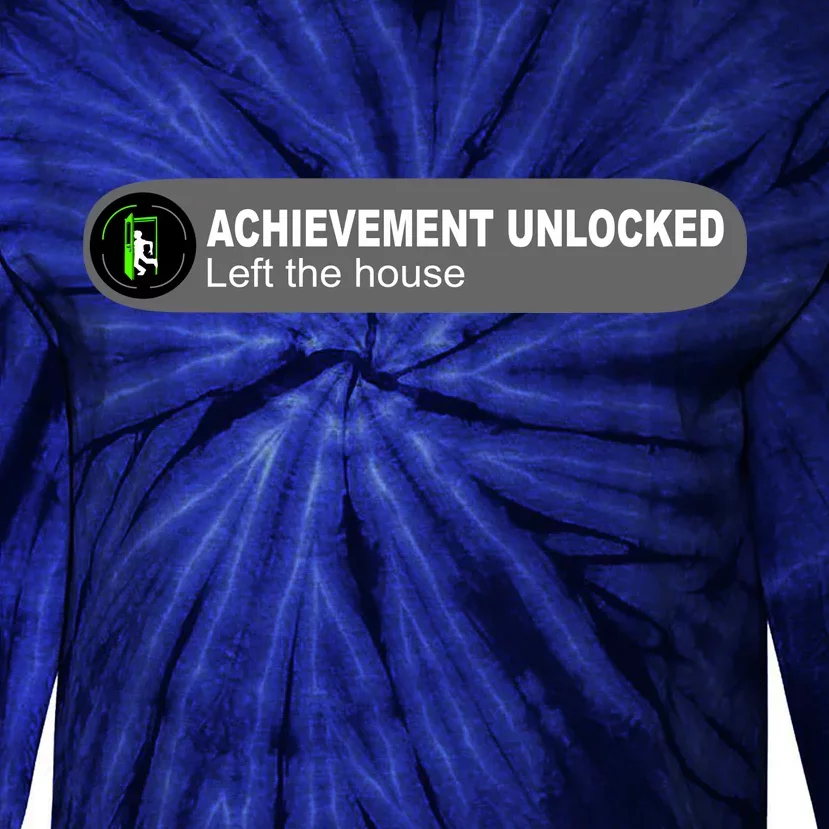 Achievement Unlocked Left The House Tie-Dye Long Sleeve Shirt