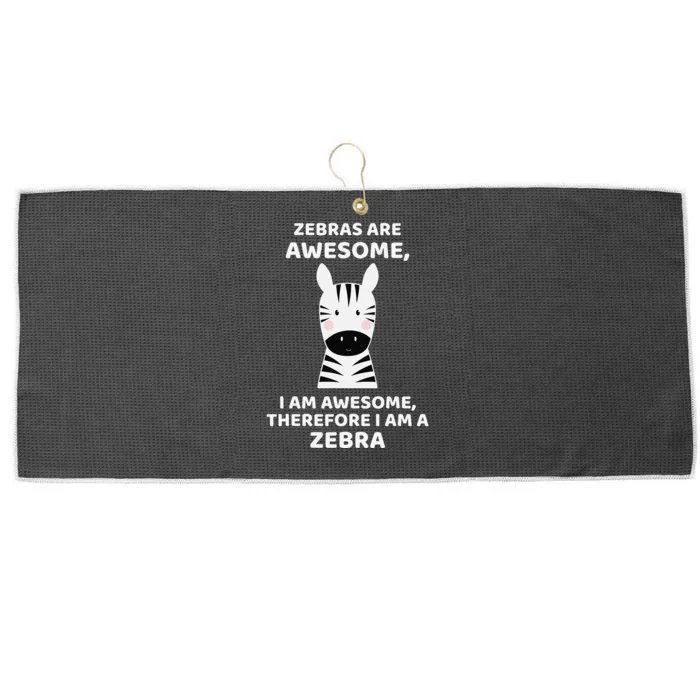 Awesome Cartoon I am a Zebra for Zebra Lovers Large Microfiber Waffle Golf Towel