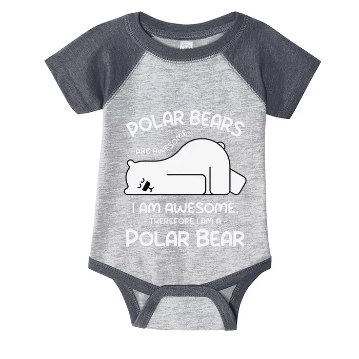 Awesome Cartoon I am a Polar Bear for Polar Bear Lover Infant Baby Jersey Bodysuit