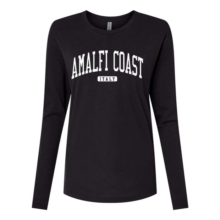 Amalfi Coast Italy Italy College University Style Womens Cotton Relaxed Long Sleeve T-Shirt