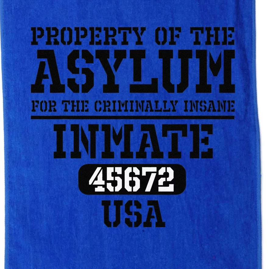 Asylum Criminally Insane Prisoner Funny Halloween Costume Platinum Collection Golf Towel