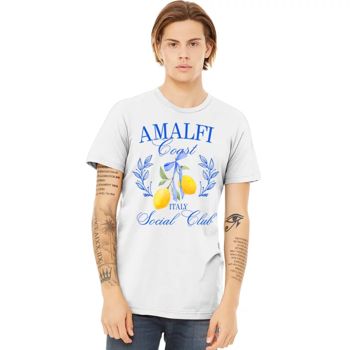 Amalfi Coast Iitaly Social Club Travel Trip Vacation Lemon Premium T-Shirt