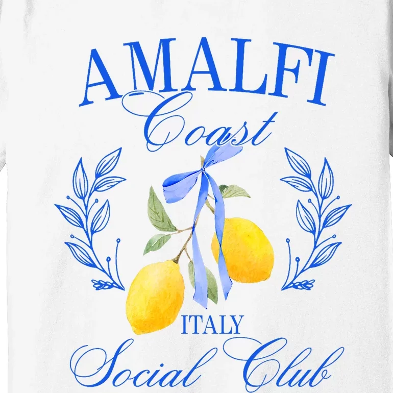 Amalfi Coast Iitaly Social Club Travel Trip Vacation Lemon Premium T-Shirt