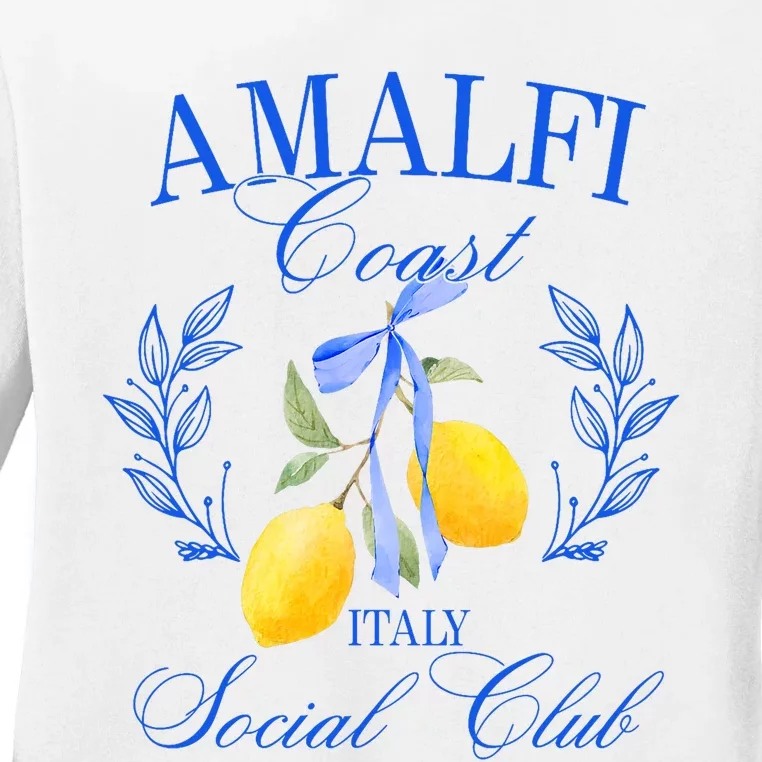 Amalfi Coast Iitaly Social Club Travel Trip Vacation Lemon Ladies Long Sleeve Shirt