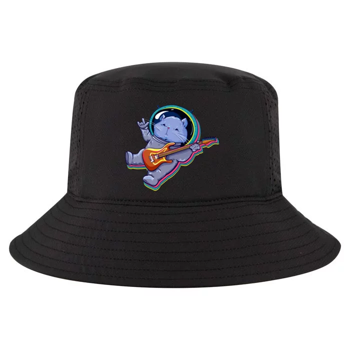 Astronaut Cat In Space Guitar Cool Comfort Performance Bucket Hat