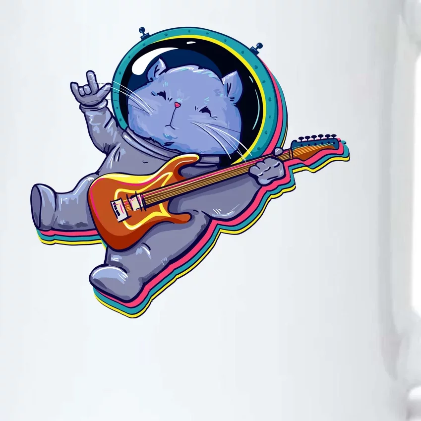 Astronaut Cat In Space Guitar Black Color Changing Mug