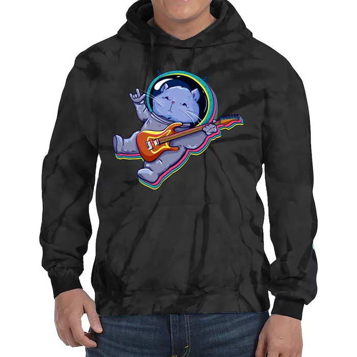 Astronaut Cat In Space Guitar Tie Dye Hoodie