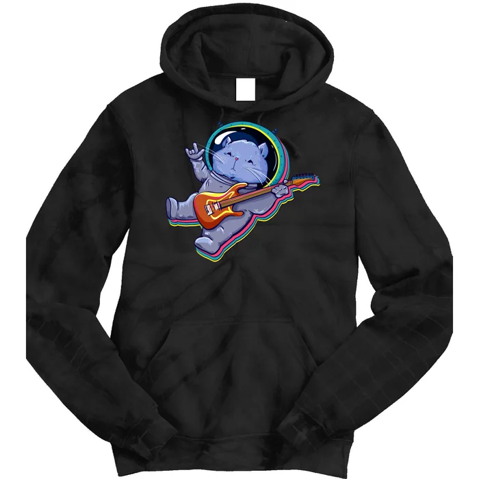 Astronaut Cat In Space Guitar Tie Dye Hoodie