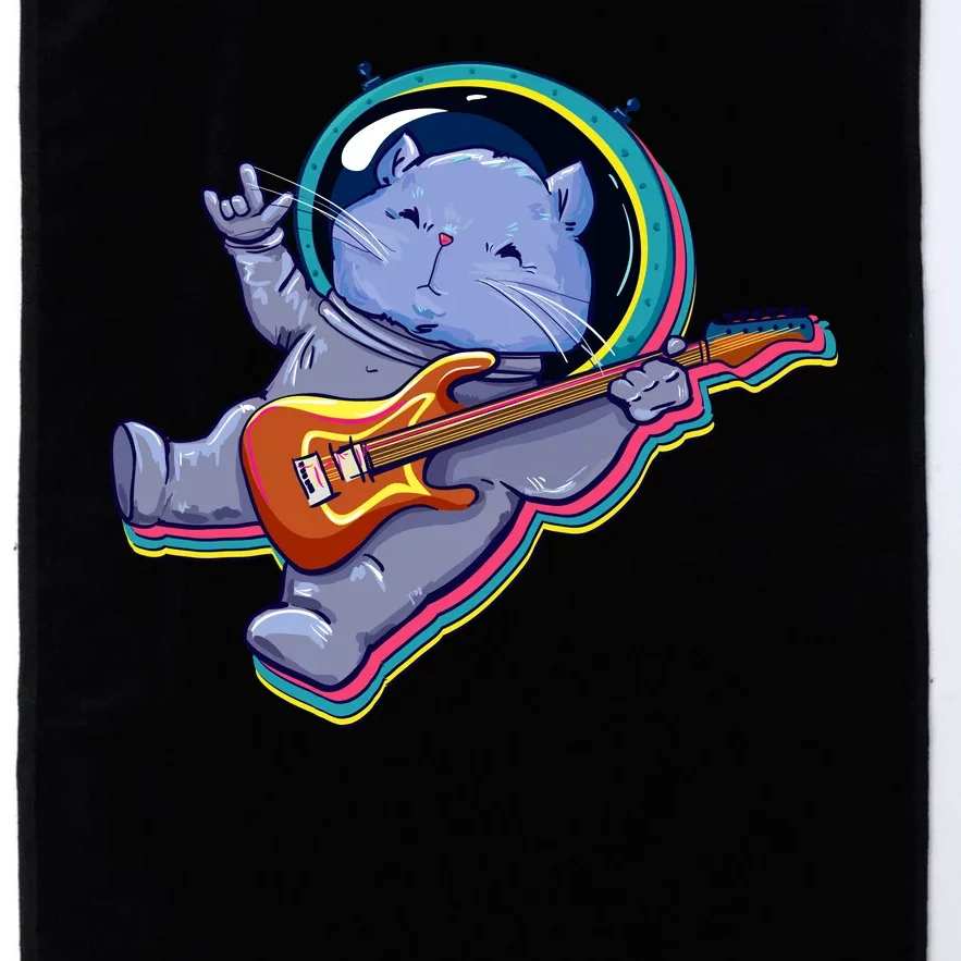 Astronaut Cat In Space Guitar Platinum Collection Golf Towel