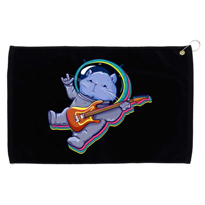 Astronaut Cat In Space Guitar Grommeted Golf Towel