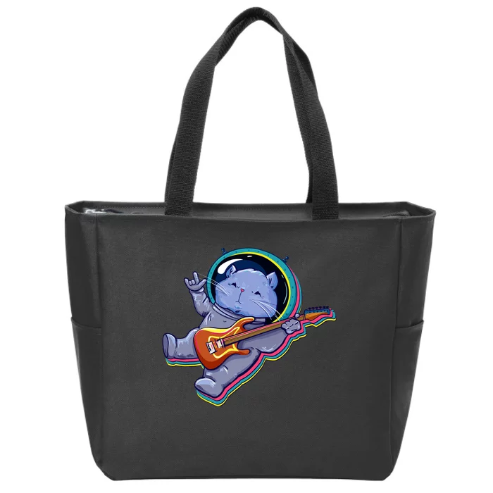 Astronaut Cat In Space Guitar Zip Tote Bag