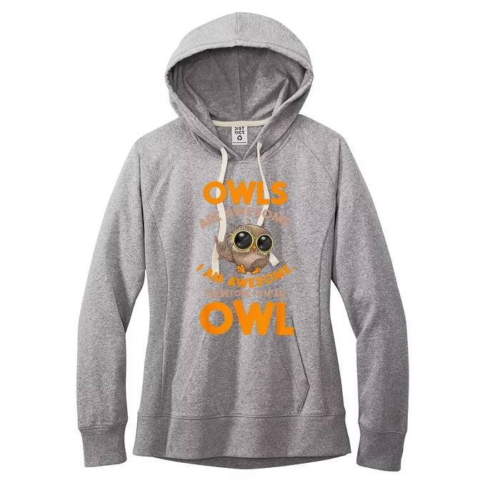 Awesome Cartoon I am an Owl for Owl Lovers Women's Fleece Hoodie