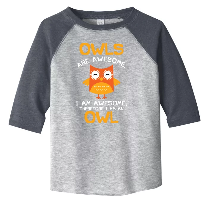 Awesome Cartoon I Am An Owl Shirts For Owl Lovers Toddler Fine Jersey T-Shirt