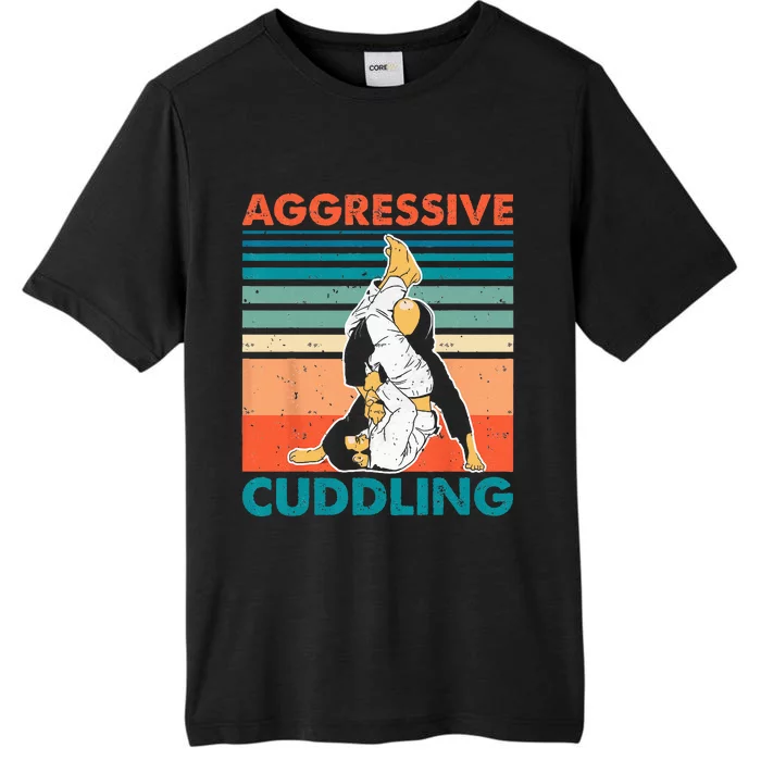 Aggressive Cuddling Jiu Jitsu Funny Retro Brazilian BJJ ChromaSoft Performance T-Shirt